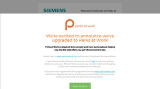 Siemens UK Perks at Work: Sign In