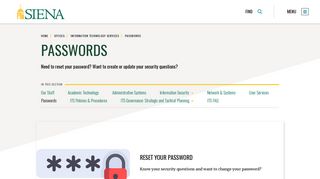 Passwords | Siena College