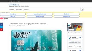 Sierra Club Credit Card Login | Sierra Card Payment - Credit Shure