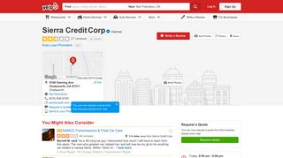 Sierra Credit Corp - 27 Reviews - Auto Loan Providers - 9160 Deering ...