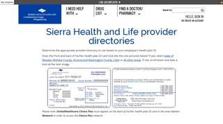 SHL Provider Directories-An Employer-Sierra Health And Life