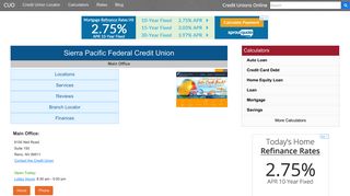 Sierra Pacific Federal Credit Union - Reno, NV - Credit Unions Online