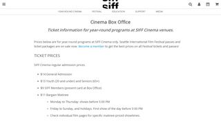 Cinema Box Office - SIFF