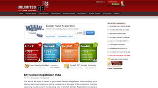 Sify Domain Registration India - UnlimitedGB.com