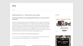 Webmail.Sify.com – Sify email Account Login - Buzz