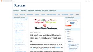 Sify mail sign up Sifymail login sify New user registration Sify mail sign ...