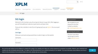 XPLM · SIG login