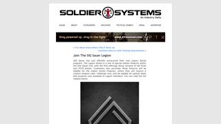 Join The SIG Sauer Legion - Soldier Systems Daily