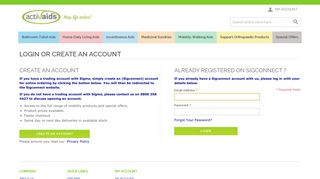 Login or Create an Account - Activaid Logo