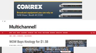 WOW Buys Knology for $1.5B - Multichannel