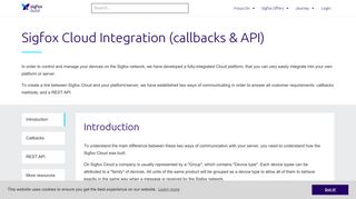 Sigfox Cloud Integration (callbacks & API) | Sigfox build