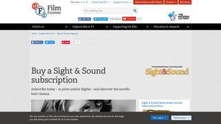 Buy a Sight & Sound subscription | BFI