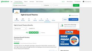 Sight & Sound Theatres Employee Benefits and Perks | Glassdoor