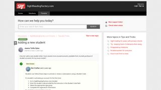 Adding a new student : SightReadingFactory.com