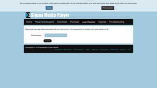 Login/Register - Sigma Media Player