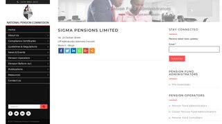 Sigma Pensions Limited | National Pension Commission