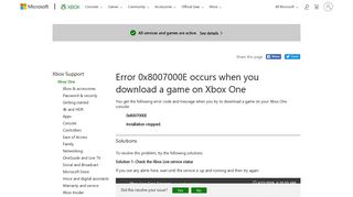 Error 0x8007000E | Game Download | Xbox One Error - Xbox Support