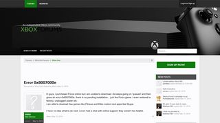 Error 0x8007000e | Xbox Forums