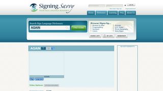 Sign for AGAIN - Signing Savvy