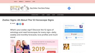 Zodiac Signs: All About The 12 Horoscope Signs - AstroStyle