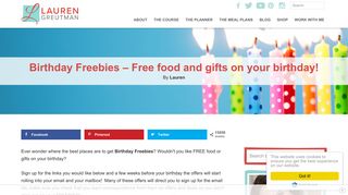 Birthday Freebies - list of over 50 things to get for FREE on your Birthday!