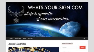 Zodiac Sign Dates and Meanings on Whats-Your-Sign