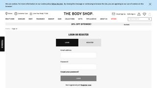 Login or Register | Your Account | The Body Shop®