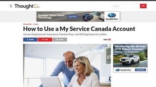 How to Use a My Service Canada Account - ThoughtCo
