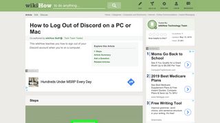 How to Log Out of Discord on a PC or Mac: 4 Steps (with Pictures)