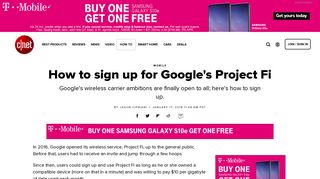 How to sign up for Google's Project Fi - CNET