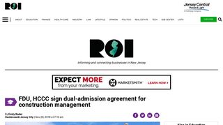 FDU, HCCC sign dual-admission agreement for construction ... - ROI-NJ