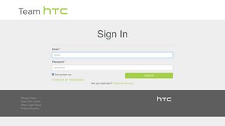 Sign In - Team HTC