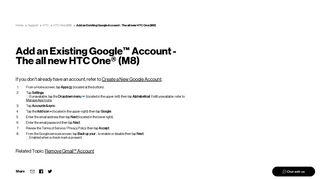 Add an Existing Google Account - The all new HTC One (M8) | Verizon ...