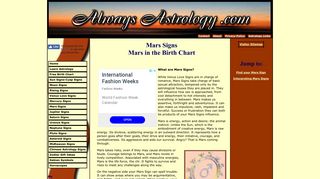Mars and Mars Signs in the Birth Chart - Always Astrology