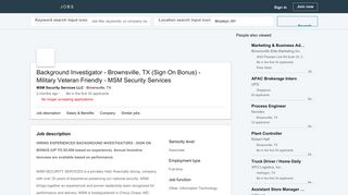 MSM Security Services LLC hiring Background Investigator ... - LinkedIn