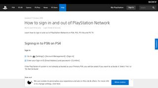 How to sign in and out of PlayStation Network