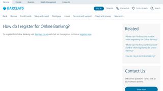 How do I register for Online Banking? | Barclays