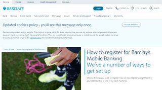 Register for mobile banking | Barclays