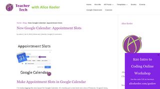 New Google Calendar: Appointment Slots - Teacher Tech - Alice Keeler