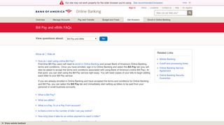Bill Pay & eBills FAQs from Bank of America