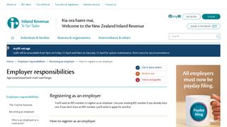 Registering as an employer (Becoming an employer) - IRD