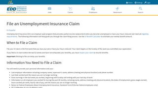 File an Unemployment Insurance Claim - EDD - CA.gov