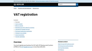 VAT registration - GOV.UK