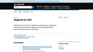 Register for VAT - GOV.UK