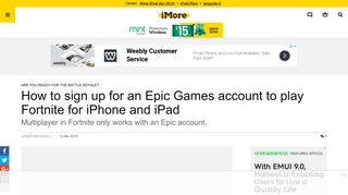 How to sign up for an Epic Games account to play Fortnite for iPhone