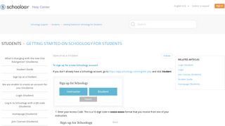 Sign Up as a Student – Schoology Support