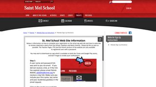 Website Sign Up Instructions - St. Mel School