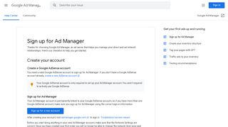 Sign up for Ad Manager - Google Ad Manager Help - Google Support