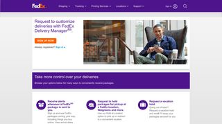 FedEx Delivery Manager - Customize Your Home Delivery
