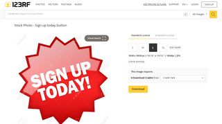 Sign Up Today Button Stock Photo, Picture And Royalty Free Image ...